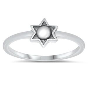Sterling Silver Ring – Sunburst Star (Size 8)